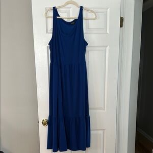 Elegant Blue Sleeveless Dress